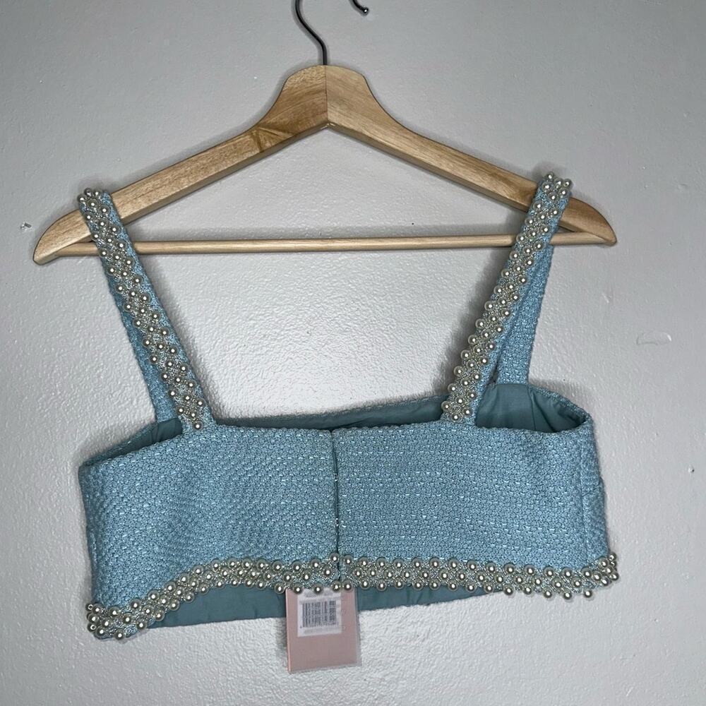 Alexis Ronja Pearl Embellished Top NWT Tiffany Blue Size XS - Picture 6 of 8